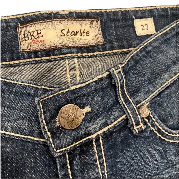 BKE Starlite Stretch Cropped Low Rise Jeans 27 - Picture 2 of 11